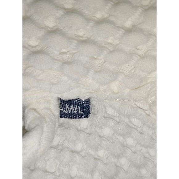 Brooklinen Dreamweave Robe Unisex White Waffle Knit M/L Spa Resort Relaxation - Picture 5 of 13